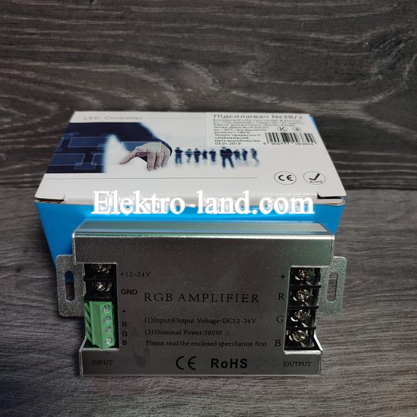 RGB   усилитель сигнала  30 А 360W металл #38/2  AVT